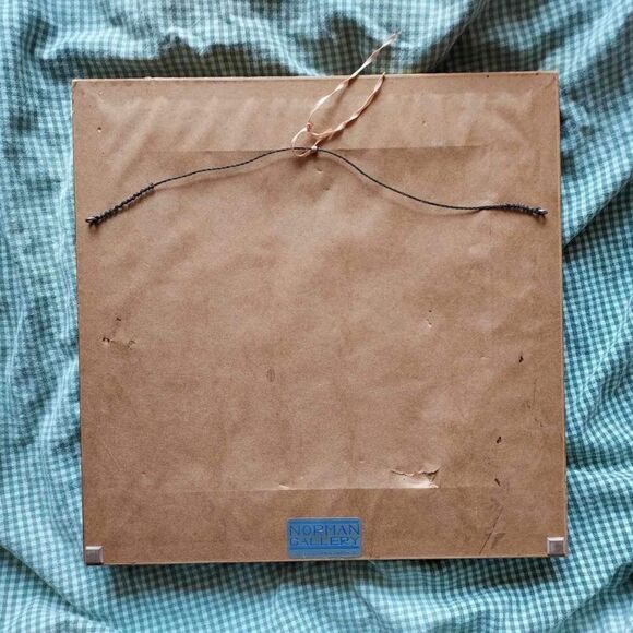 Vtg LAUNDRY Art Kittens Kids Girls Framed Fabric Tapestry Antique Needlepoint - Picture 4 of 5